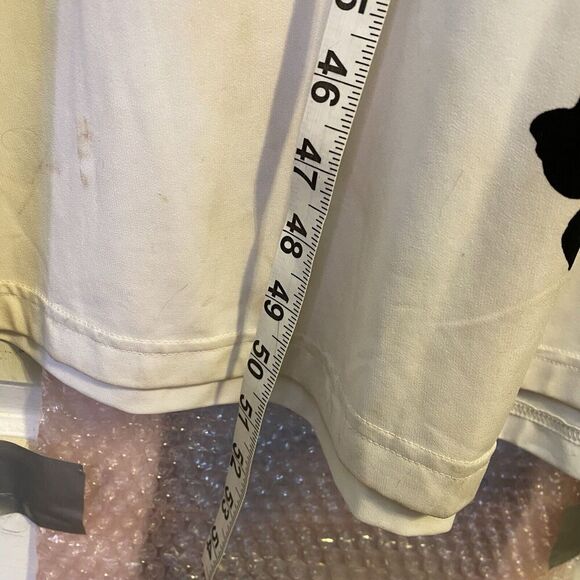 CB Established 1962 Dress Plus Sz 24 White Black Floral High Waist Midi Matured - Picture 4 of 10